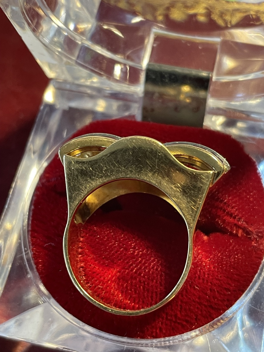 Art Deco Gold Tank Ring -photo-3