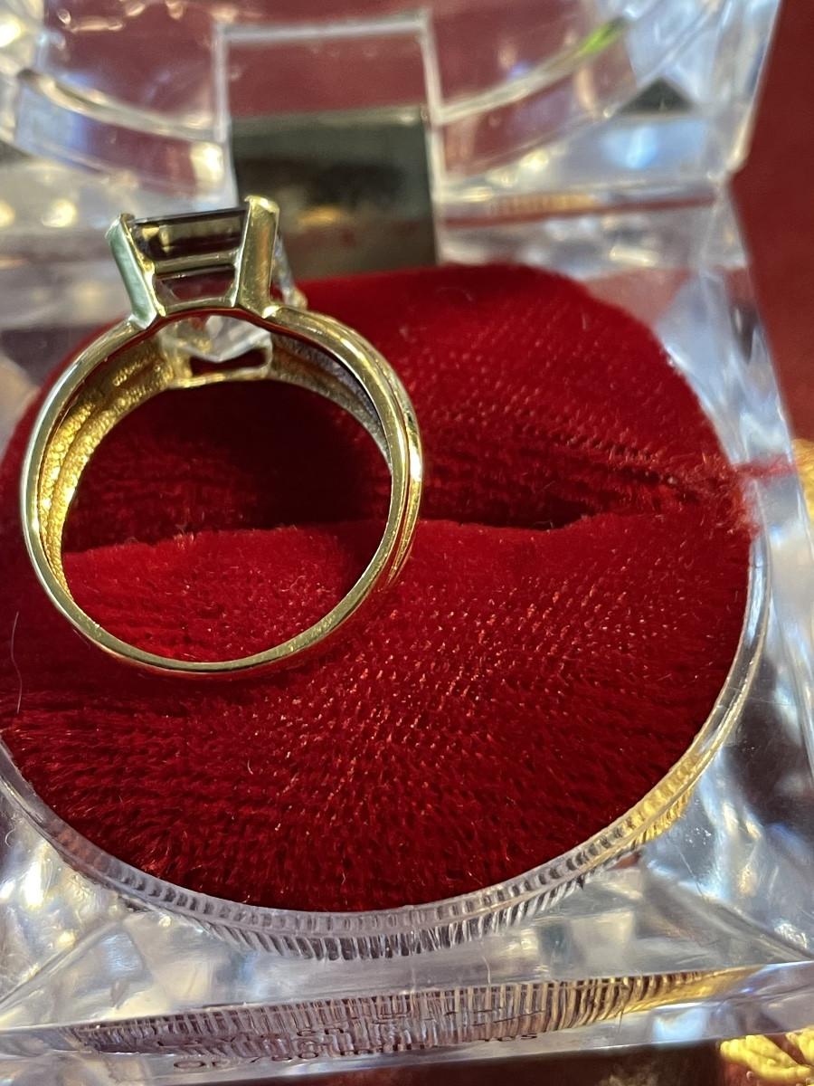 Gold And Aquamarine Ring -photo-3