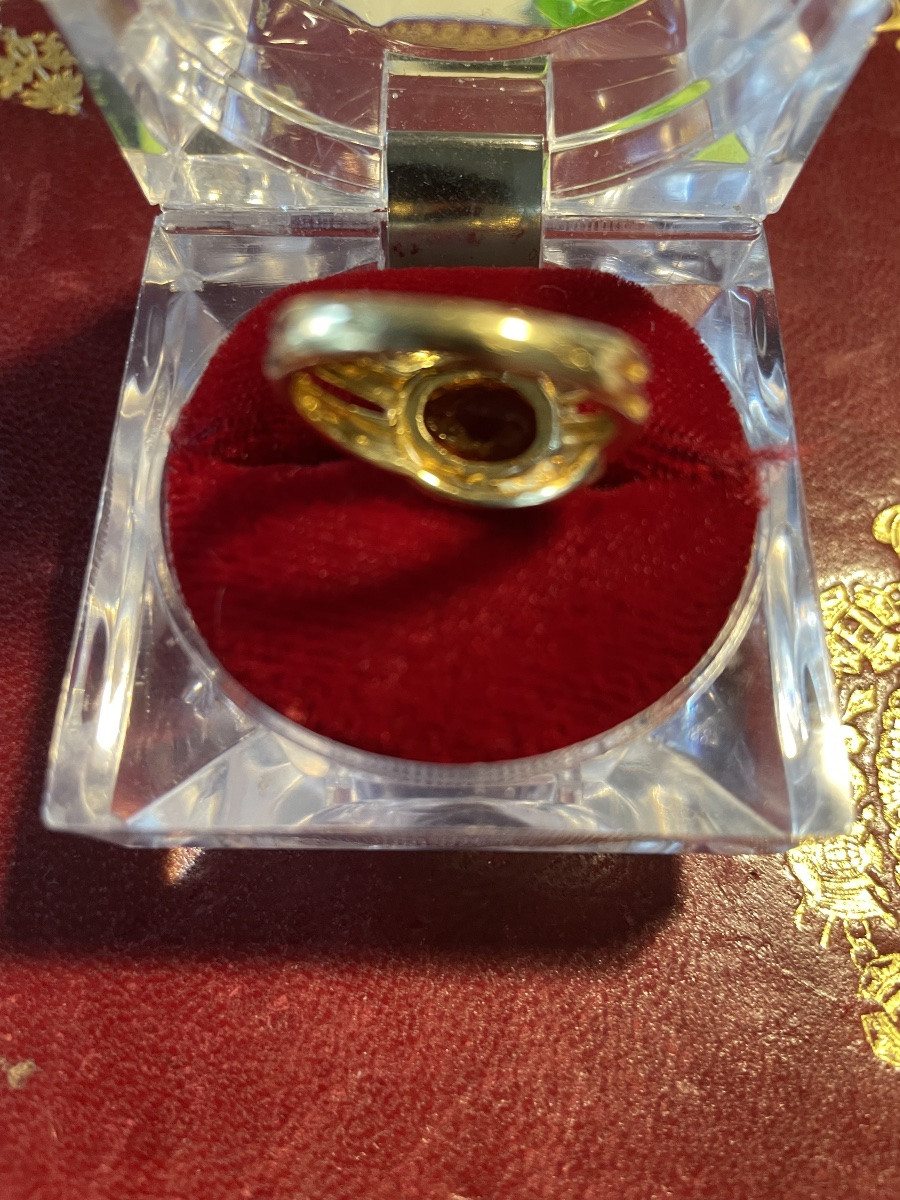 Bague or et citrine -photo-3