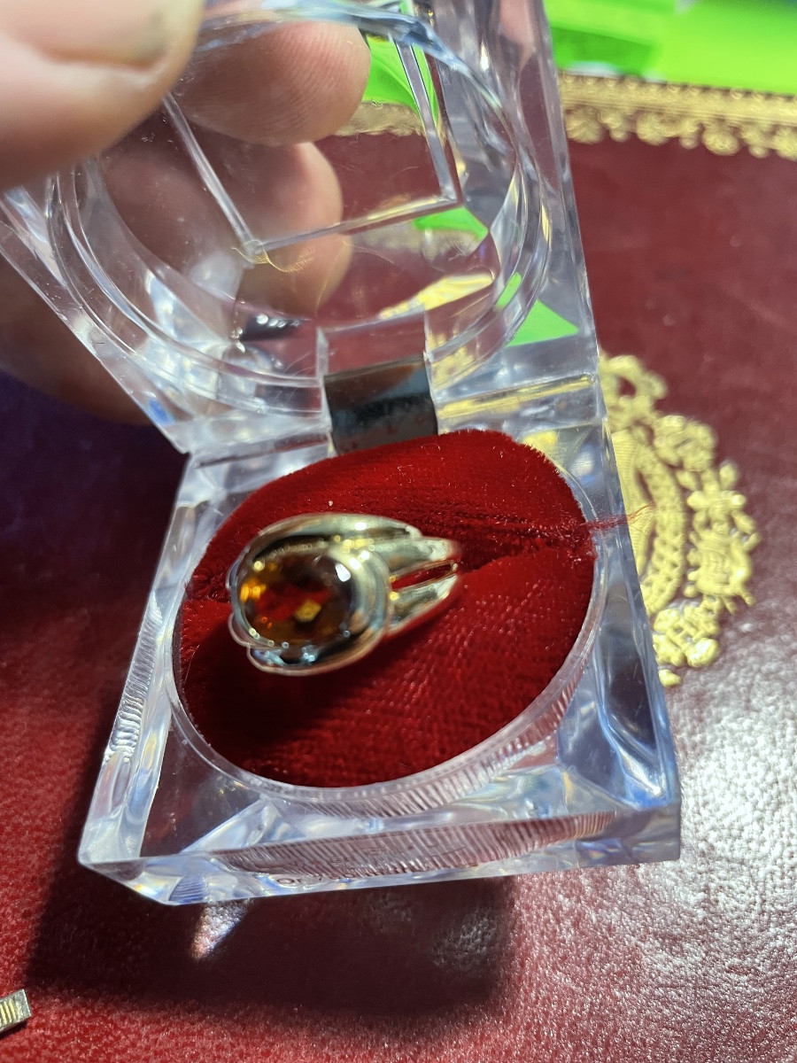 Bague or et citrine -photo-3