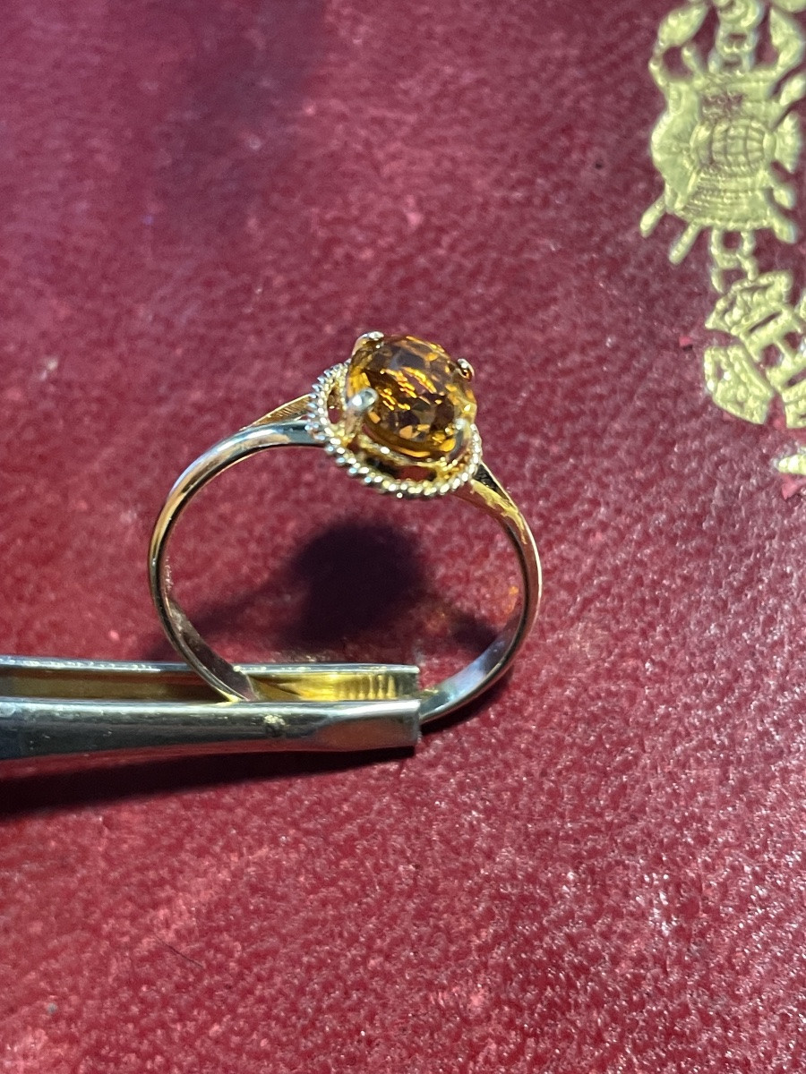 Bague or et citrine -photo-2