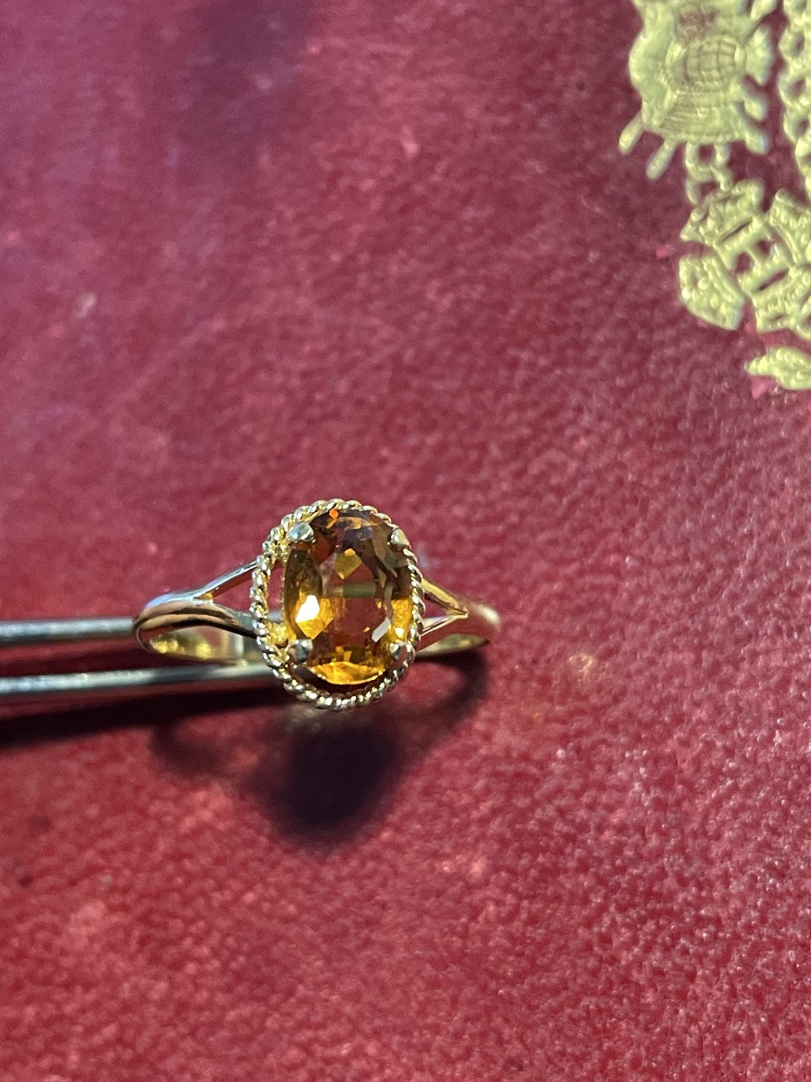 Bague or et citrine -photo-4