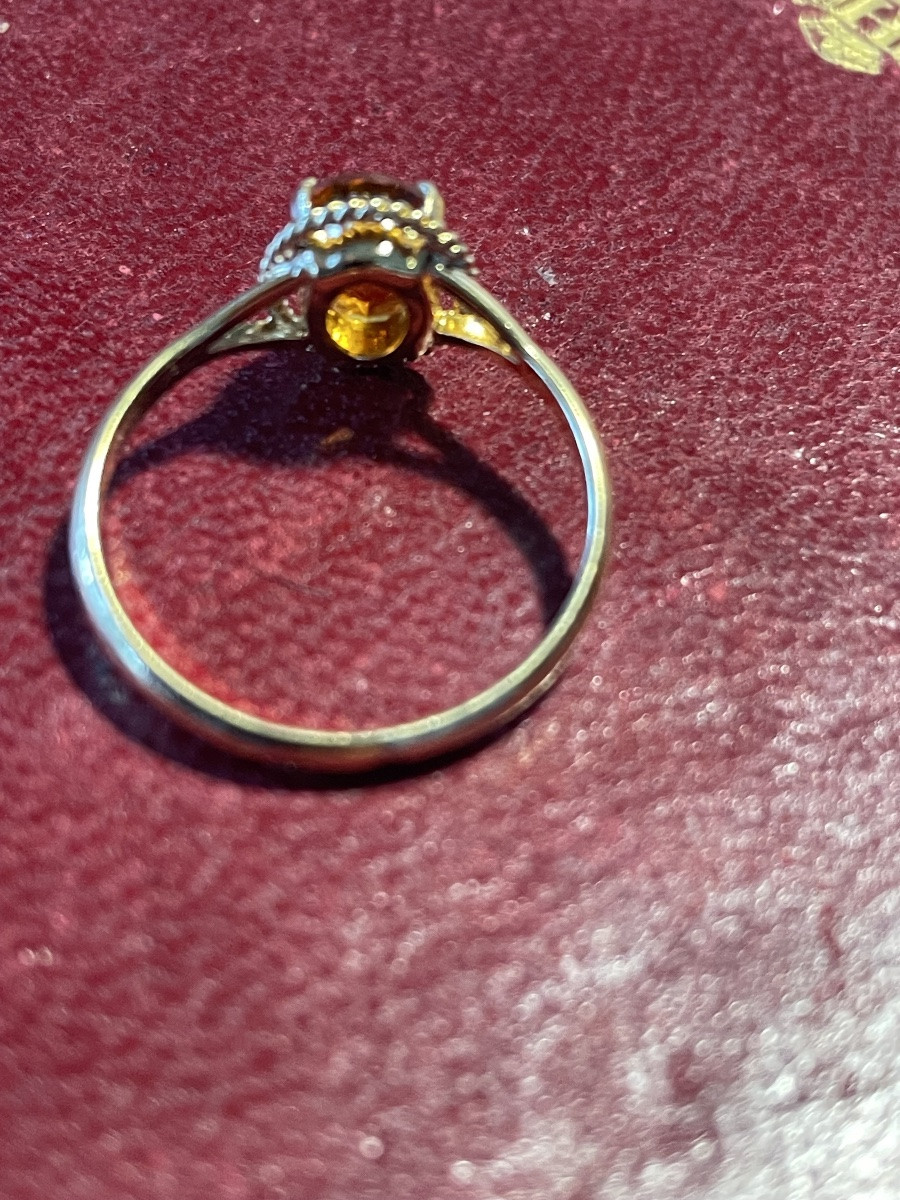 Bague or et citrine -photo-4