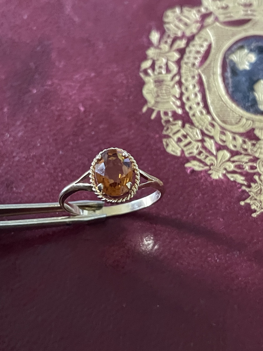 Bague or et citrine -photo-7