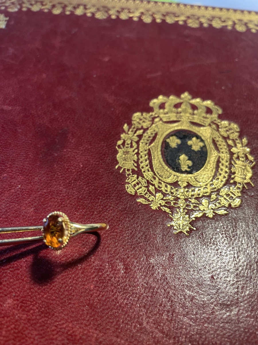Bague or et citrine -photo-8