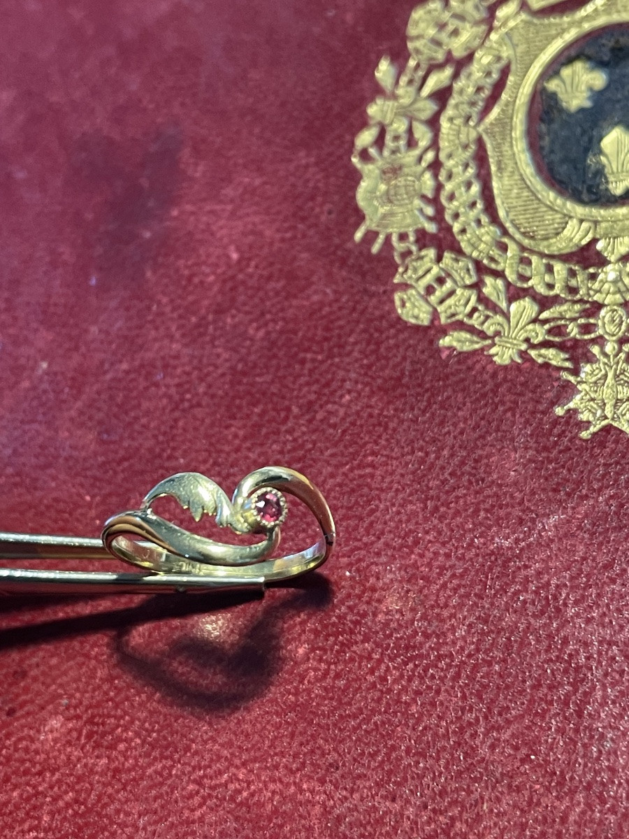 Bague or et rubis -photo-3