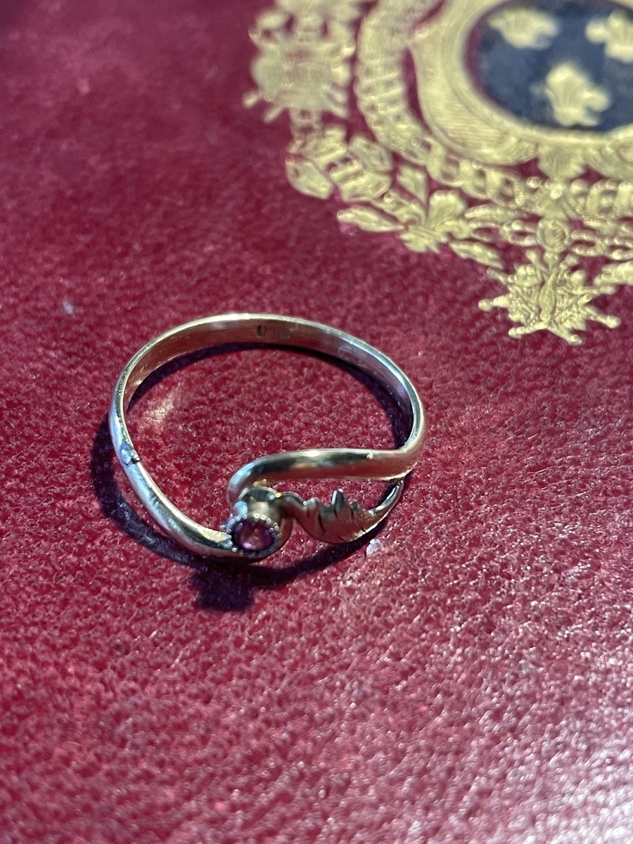 Bague or et rubis -photo-5