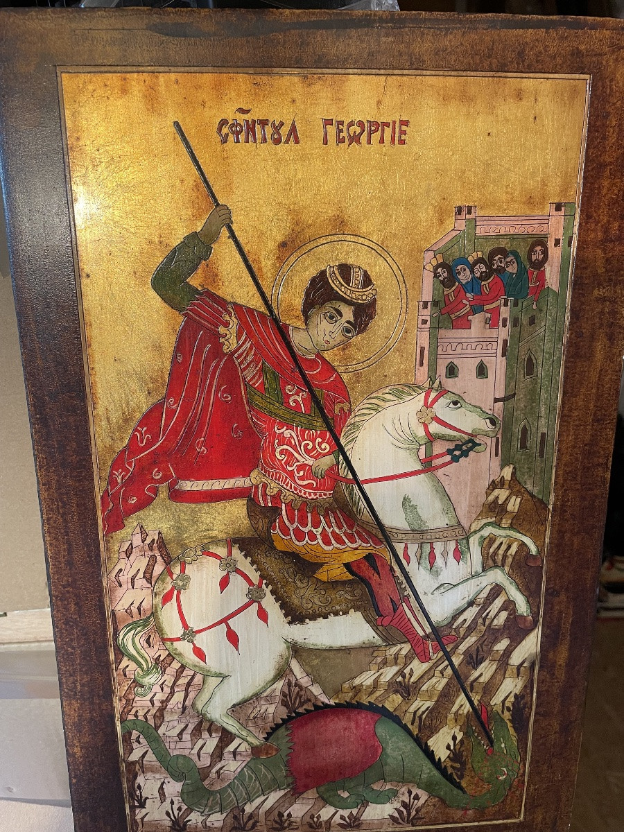 Icône cavalier et dragon -photo-5