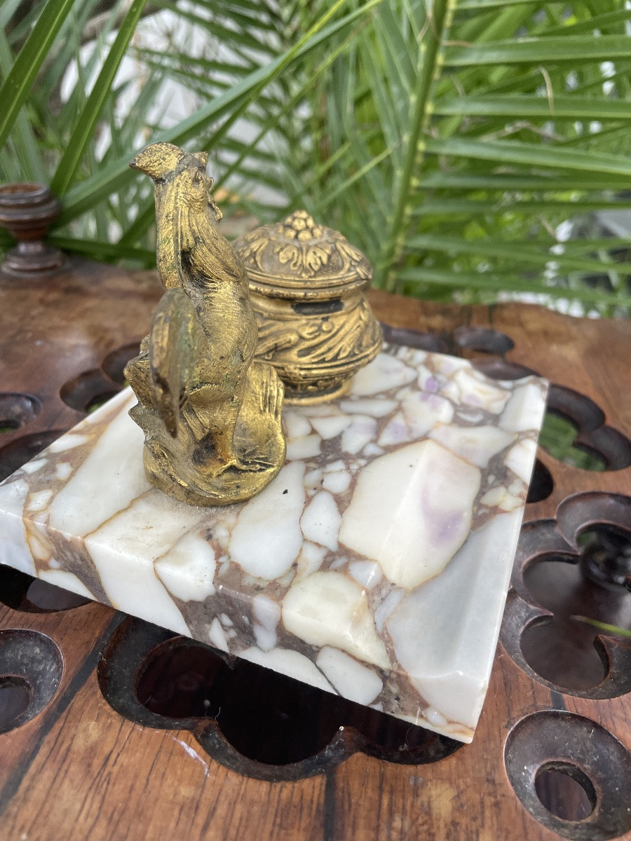 Encrier au coq -photo-3