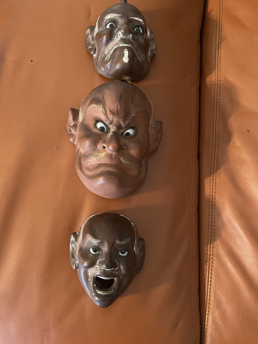 Série de trois masque de théâtre No -photo-6