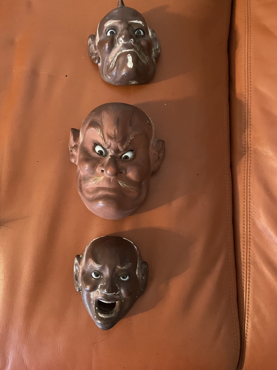 Série de trois masque de théâtre No 