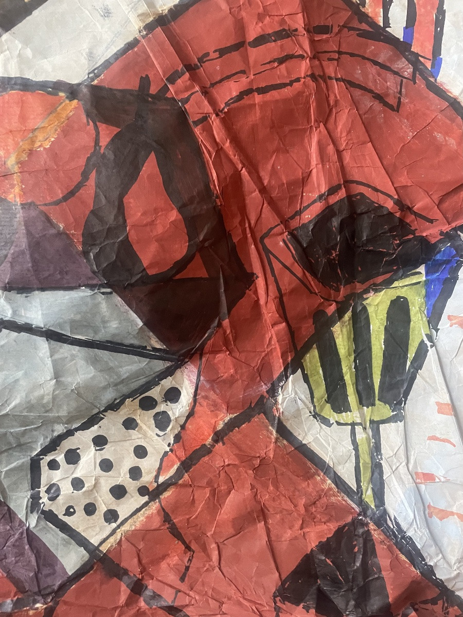 Large Oil Painting By Georges Terzian -photo-6