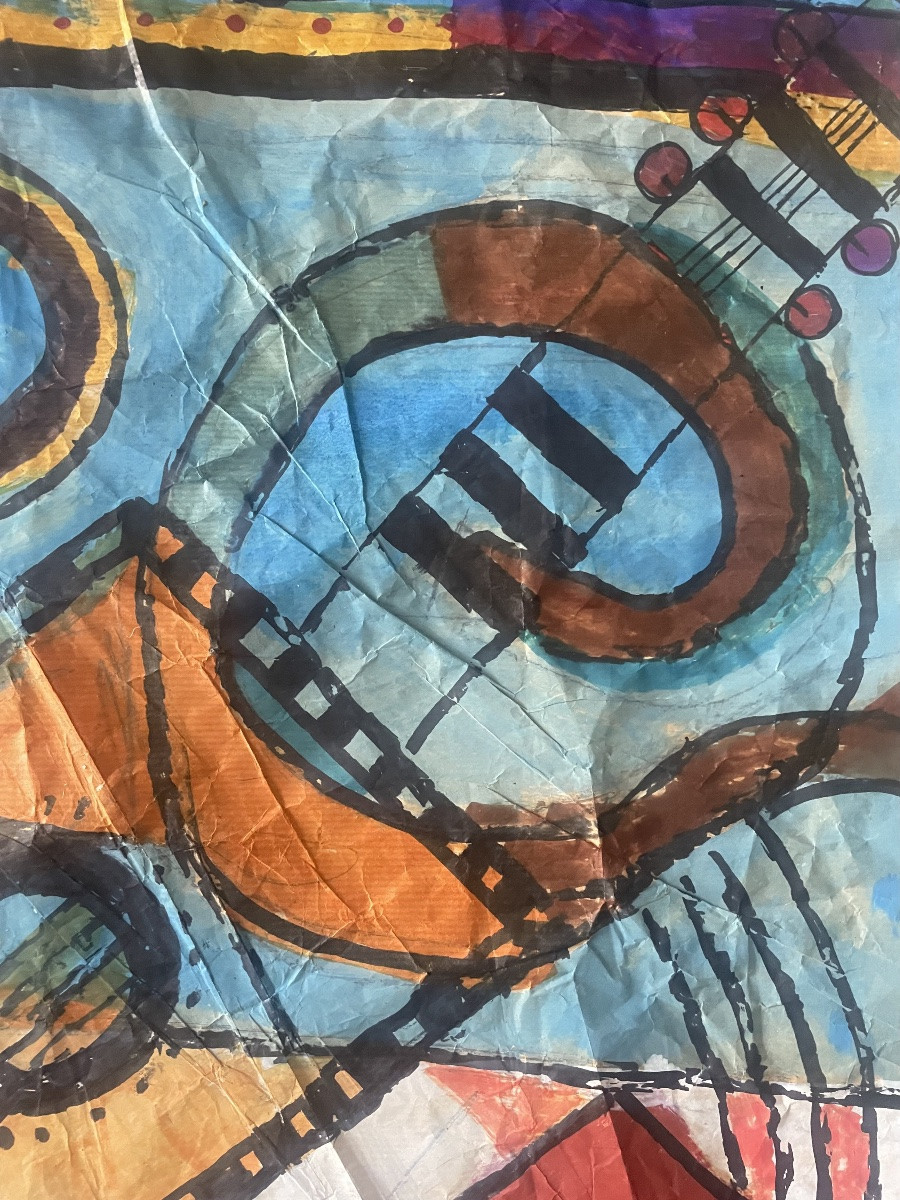 Large Oil Painting By Georges Terzian -photo-7