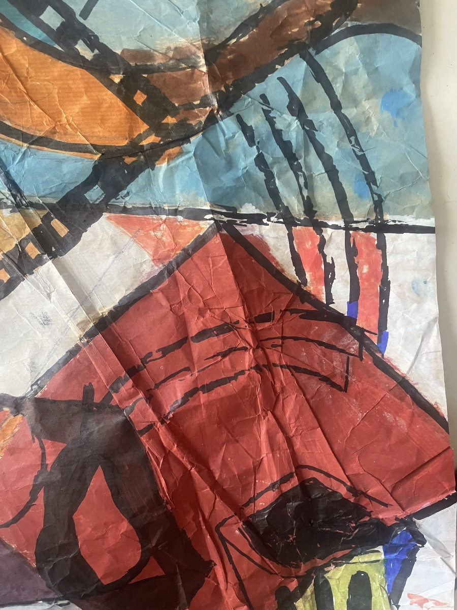 Large Oil Painting By Georges Terzian -photo-8