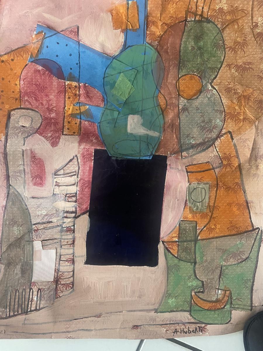 Huile et collages de Huberti Antonio -photo-2