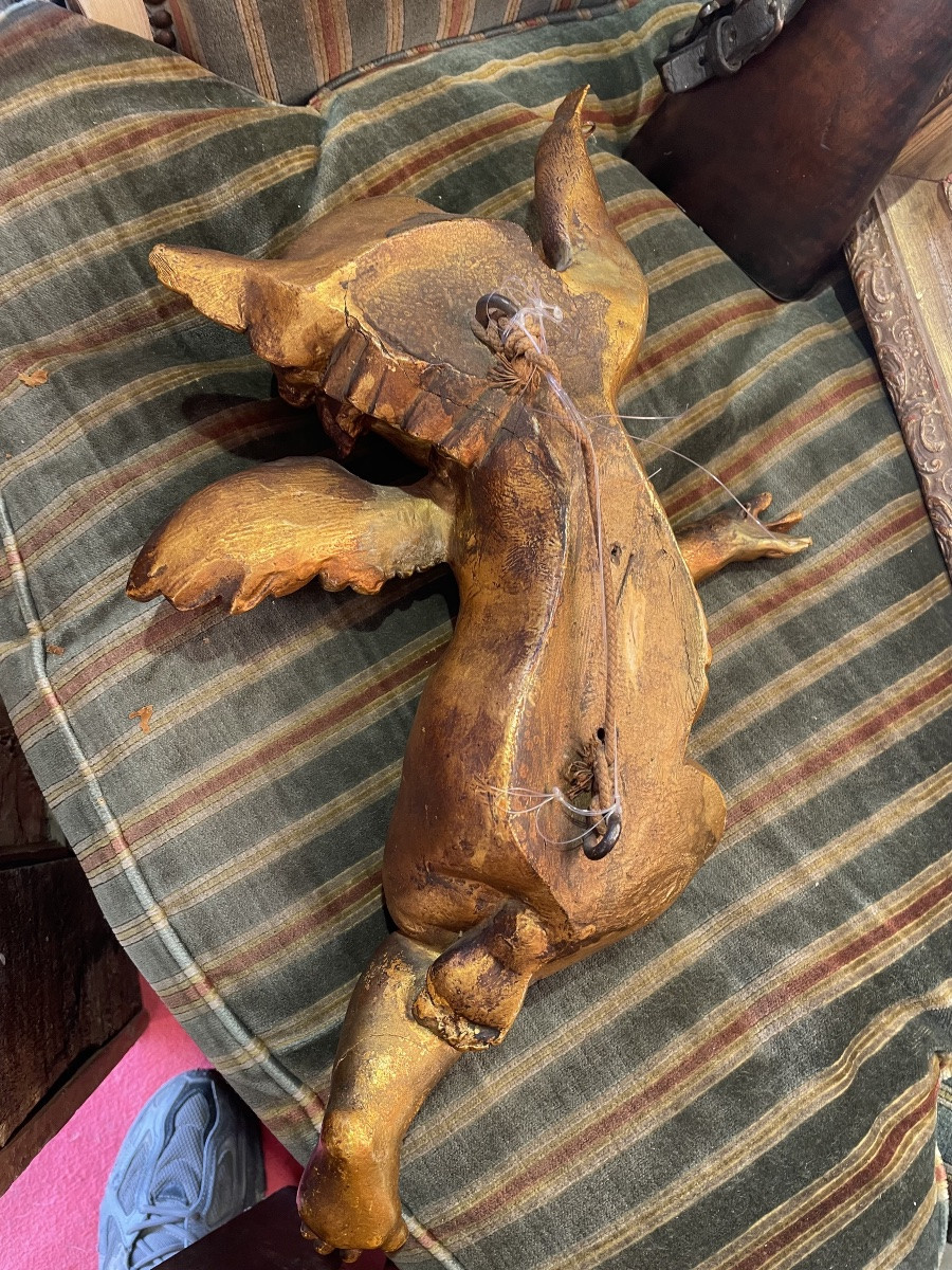 Grand angelot  bois doré -photo-2