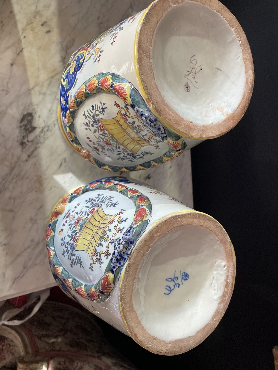 Paire de vases faïence -photo-1