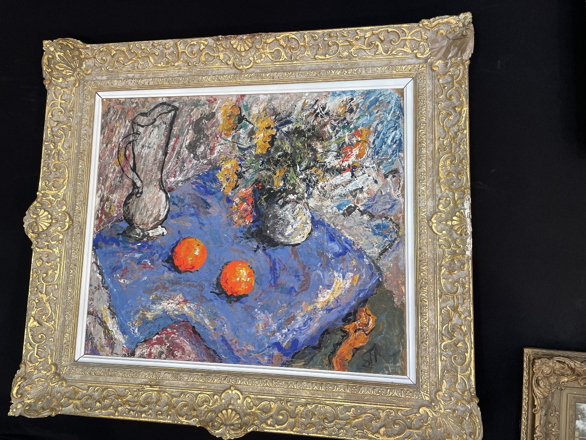 Still Life With Oranges And Flowers -photo-1
