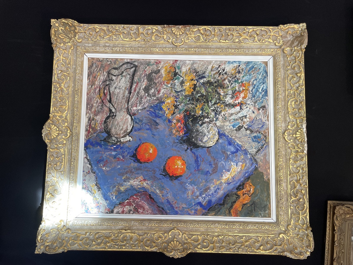 Still Life With Oranges And Flowers -photo-4