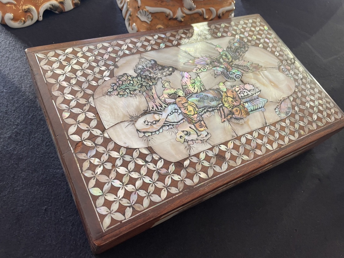 Asuatique Wooden And Mother-of-pearl Jewelry Box -photo-2