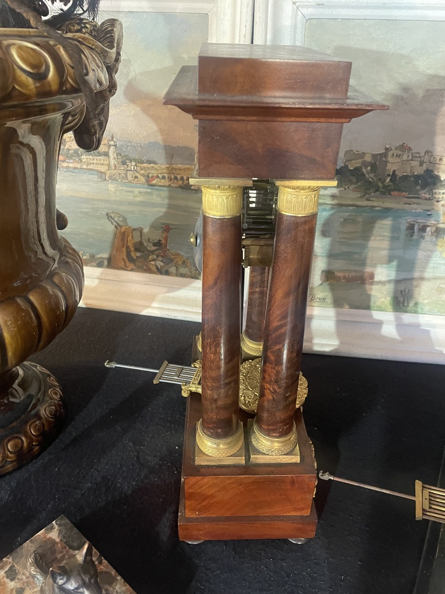 Mahogany Portico Clock -photo-7