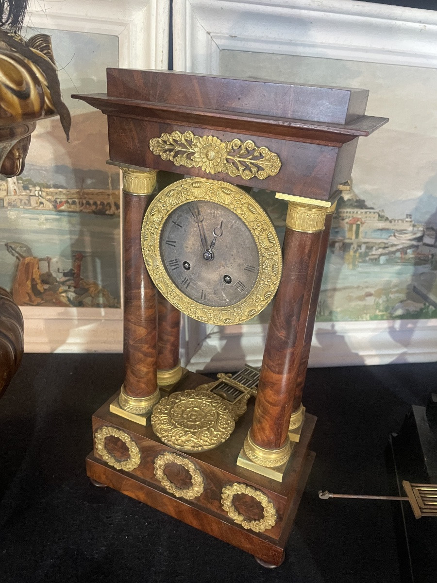 Mahogany Portico Clock -photo-8