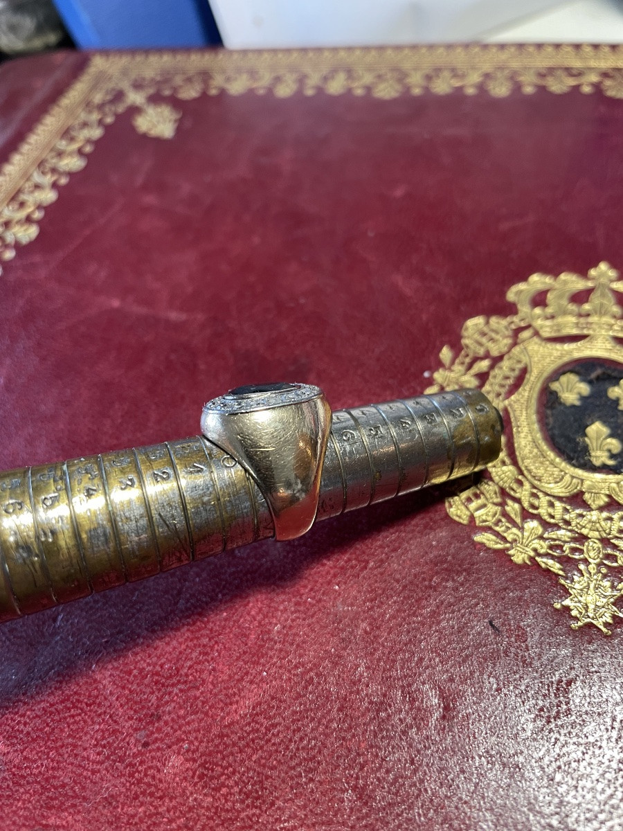 Bague chevalière or saphir et diamants -photo-1