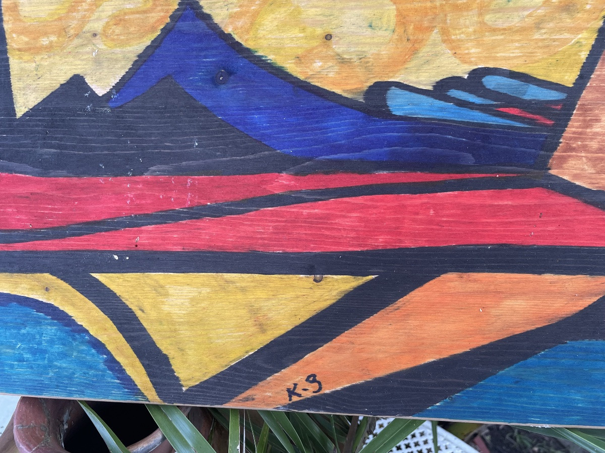 Huile sur bois de recup de KG -photo-5