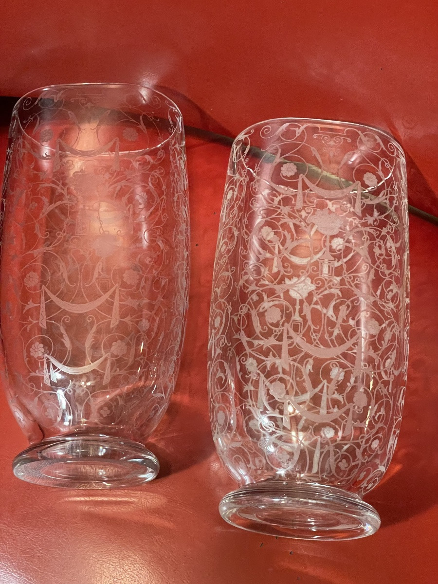 Paire de vases Michel-Ange de Baccarat -photo-4