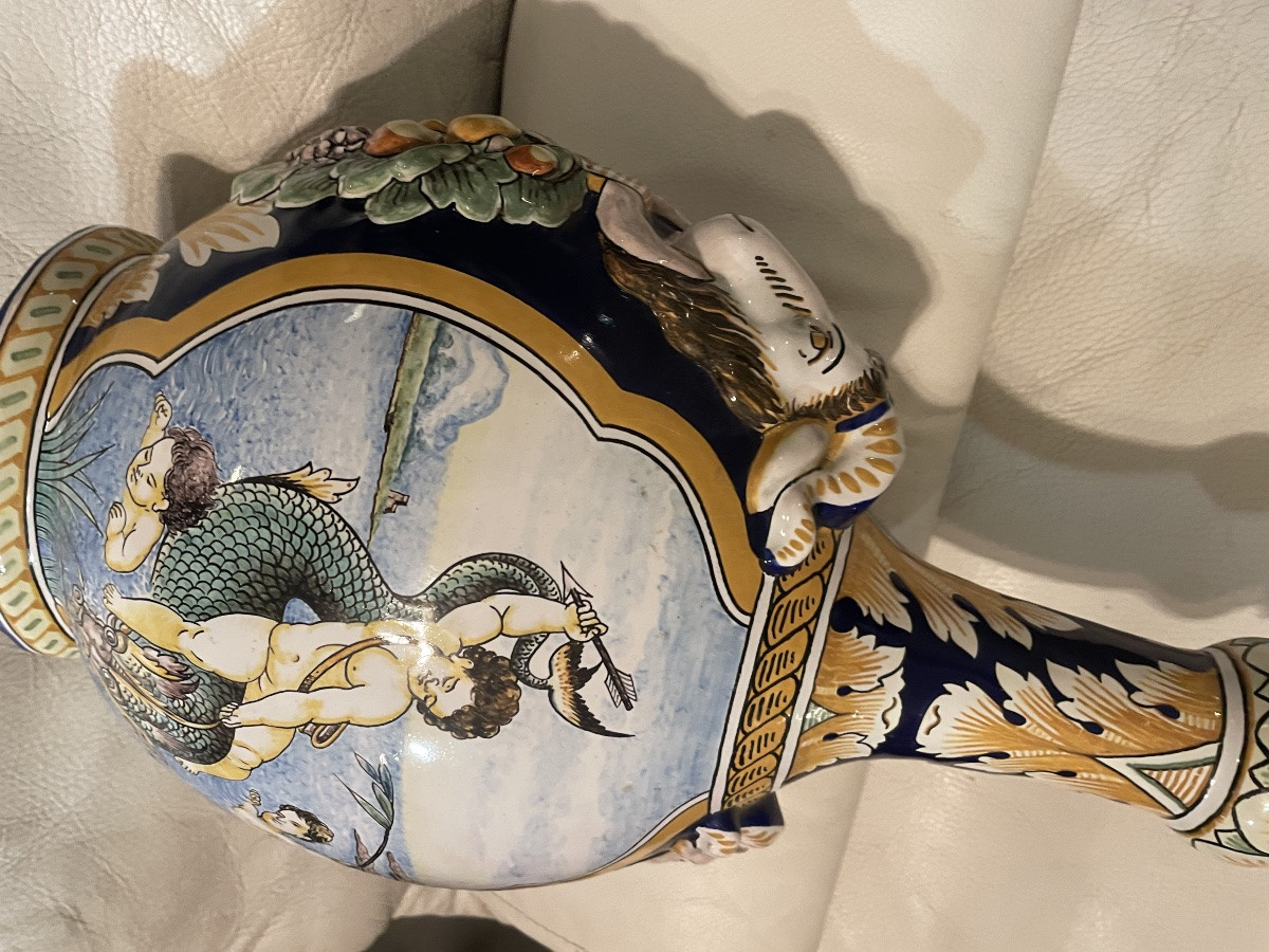 Grande gourde en faïence d’Antoine Montagnon -photo-4