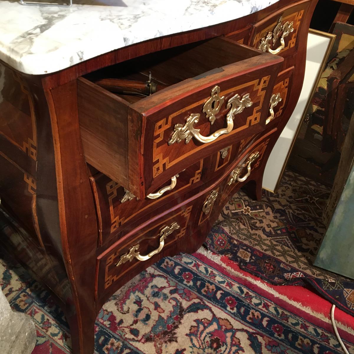 Marquetry Commode Louis D 15-photo-3