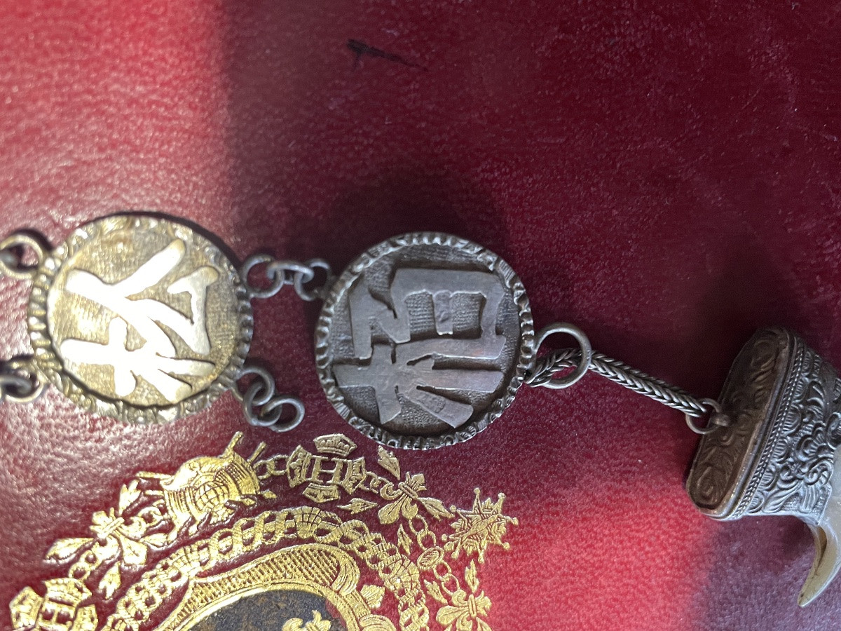 Pendentif asiatique argent et griffe -photo-2
