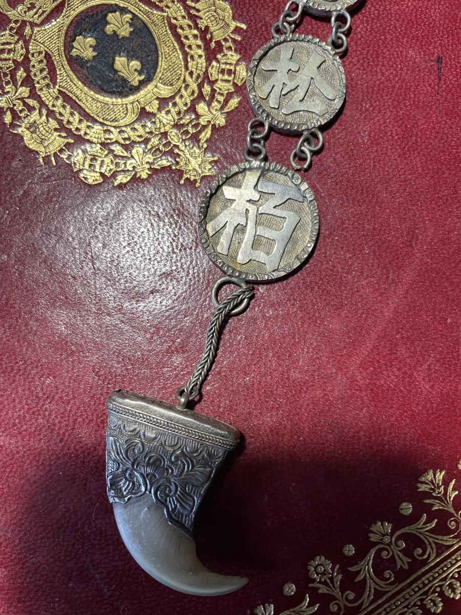 Pendentif asiatique argent et griffe -photo-7