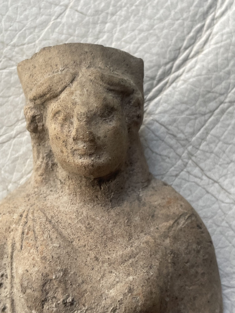 Terracotta Fragment Of A Draped Woman -photo-4