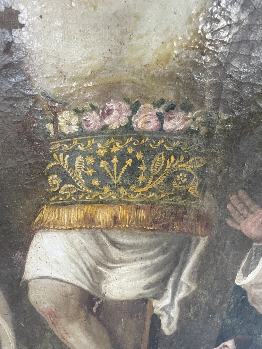 Tableau religieux XVII eme -photo-3