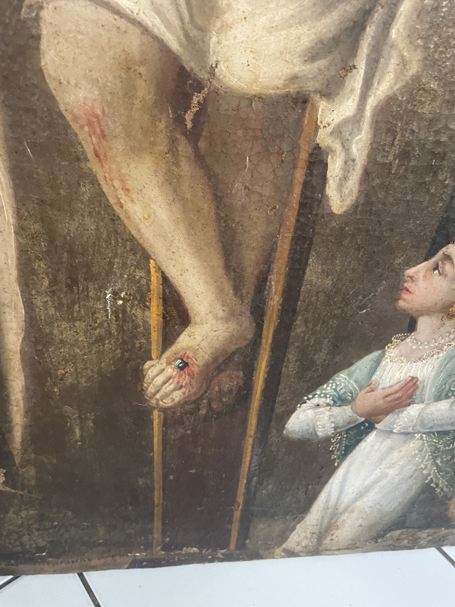 Tableau religieux XVII eme -photo-3