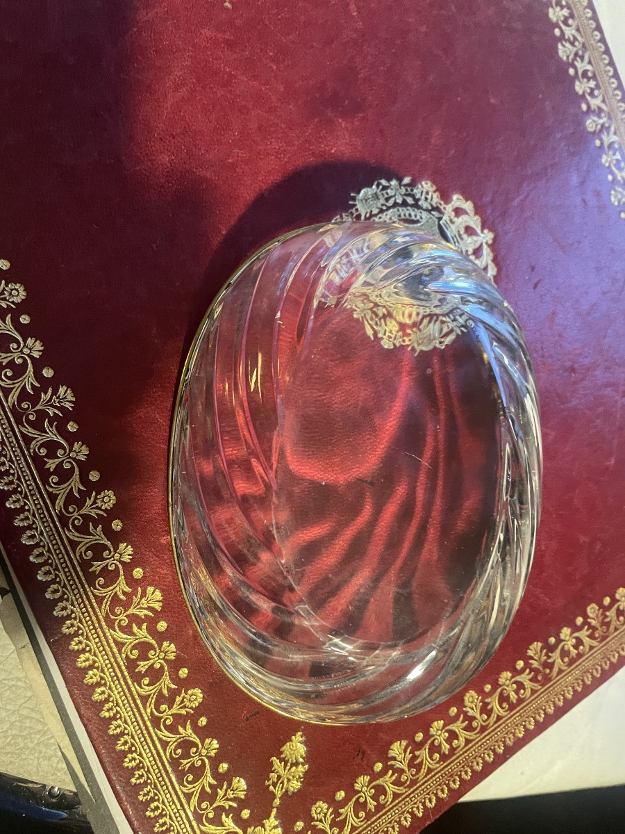 Vide poche cristal et angelots bronze -photo-6