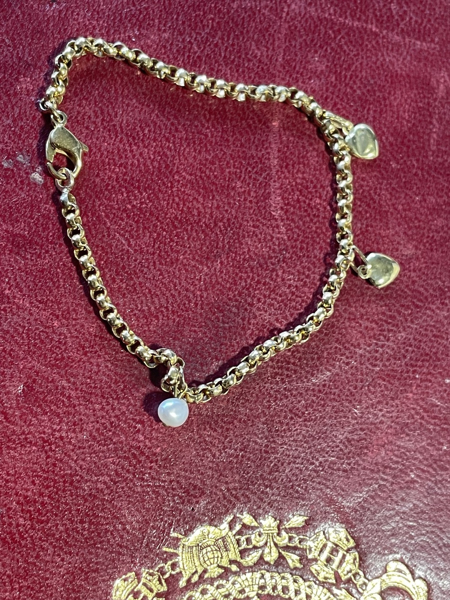 Gold And Pearl Women's Bracelet -photo-2