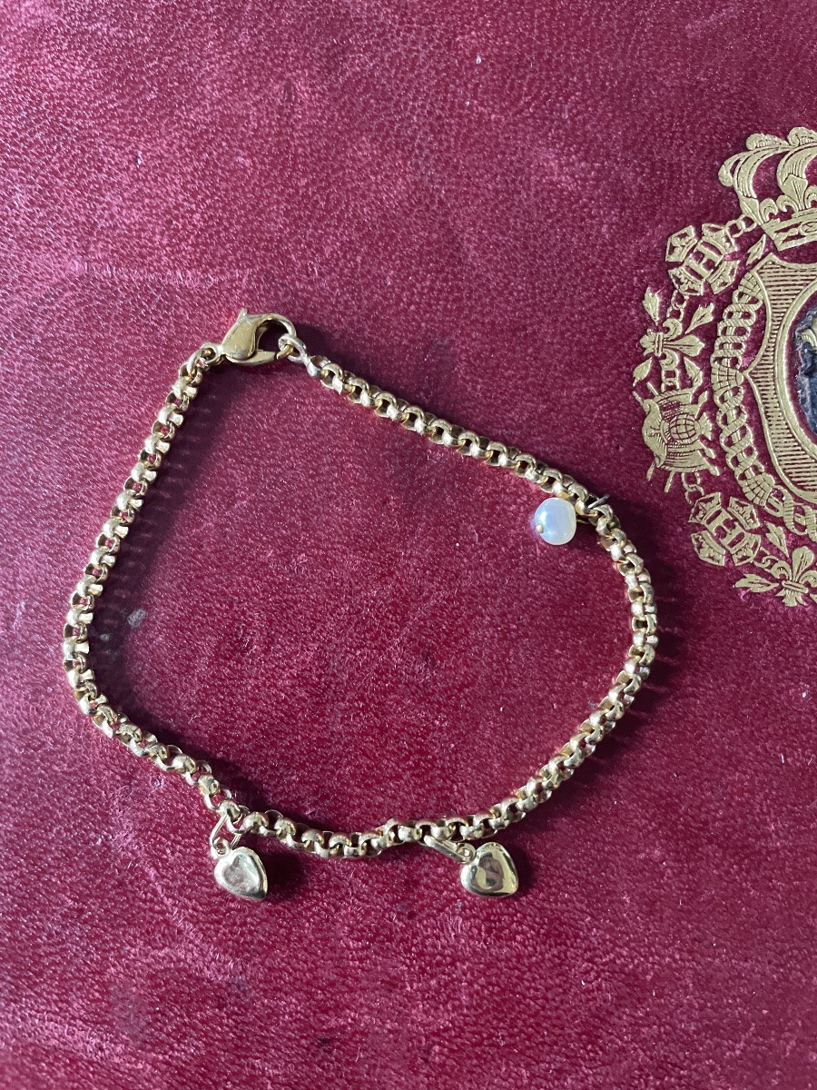 Gold And Pearl Women's Bracelet -photo-2