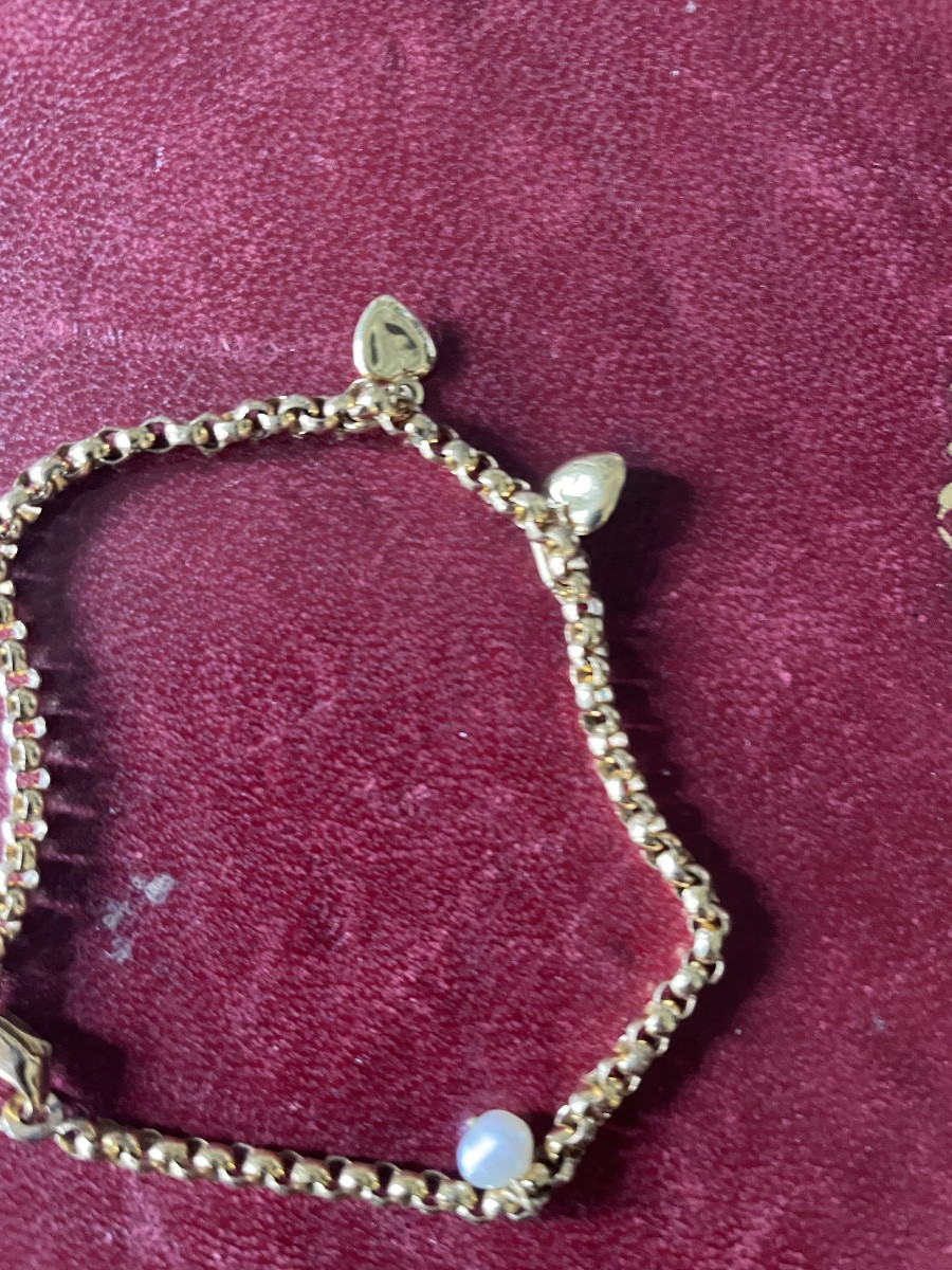 Gold And Pearl Women's Bracelet -photo-4