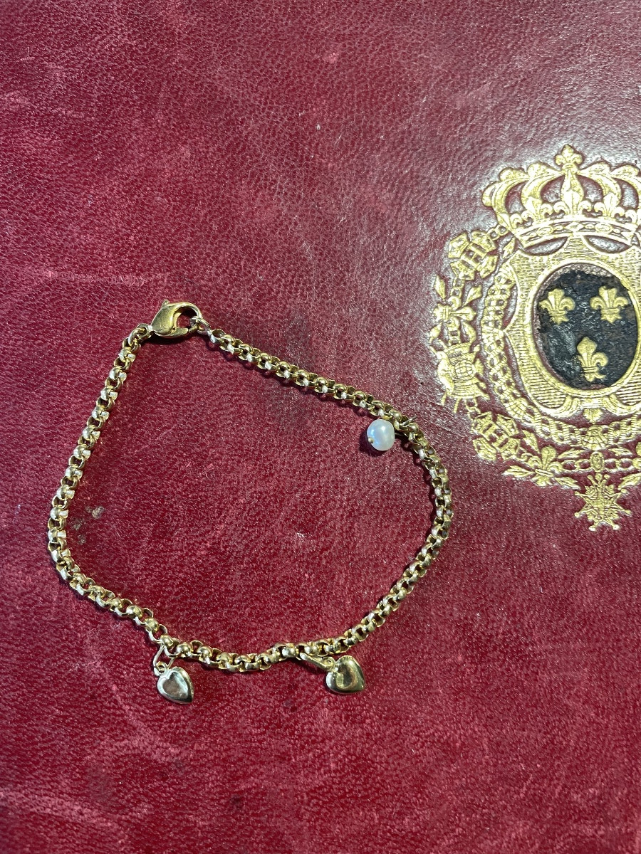 Gold And Pearl Women's Bracelet 