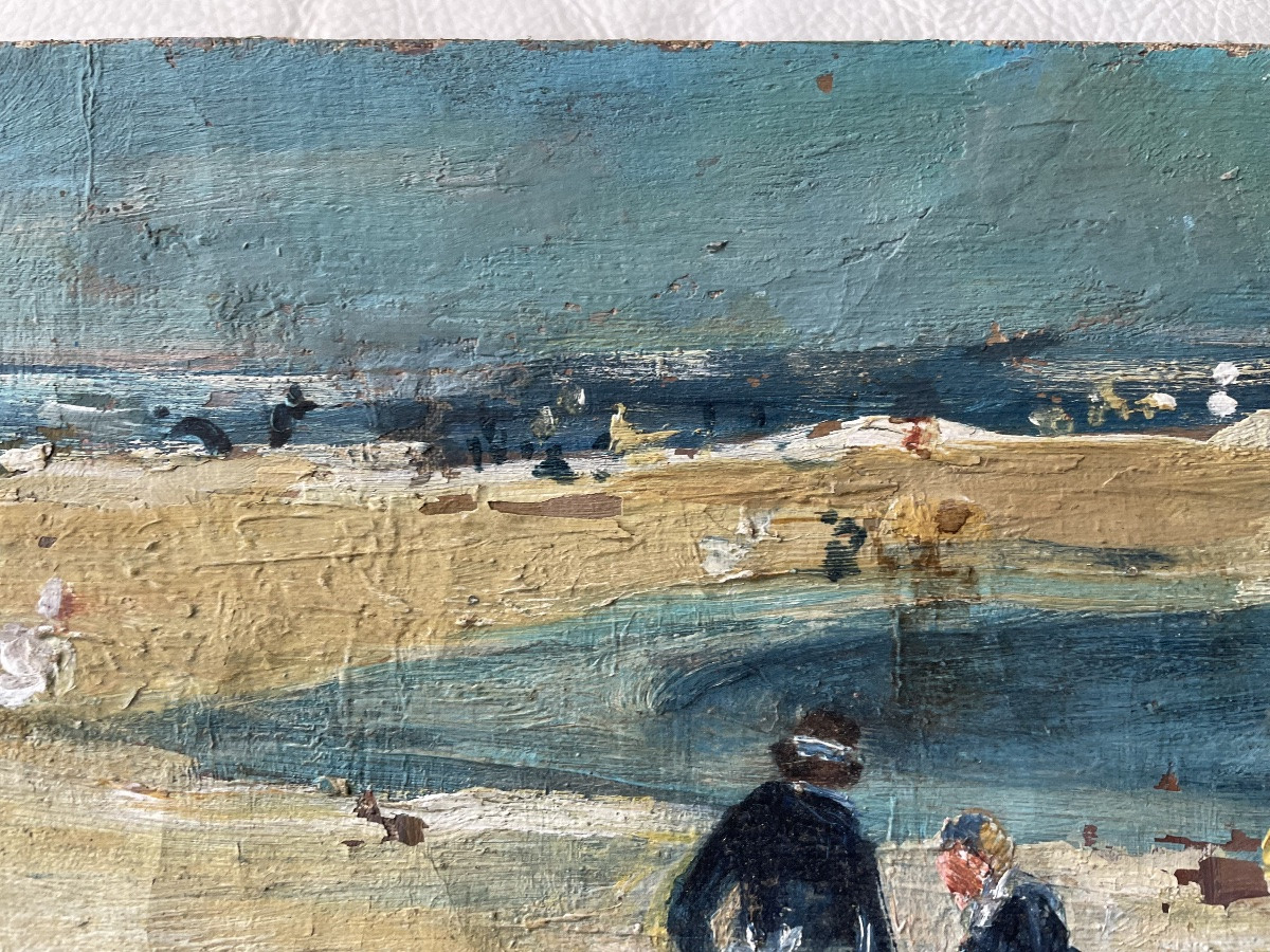 The Beach And Its Bathers By C. Bernard -photo-1