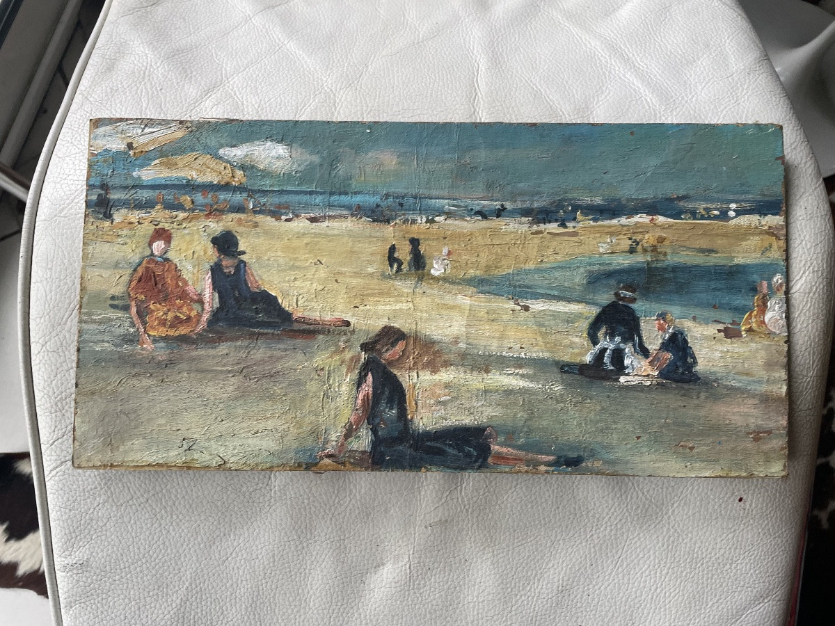 The Beach And Its Bathers By C. Bernard -photo-3