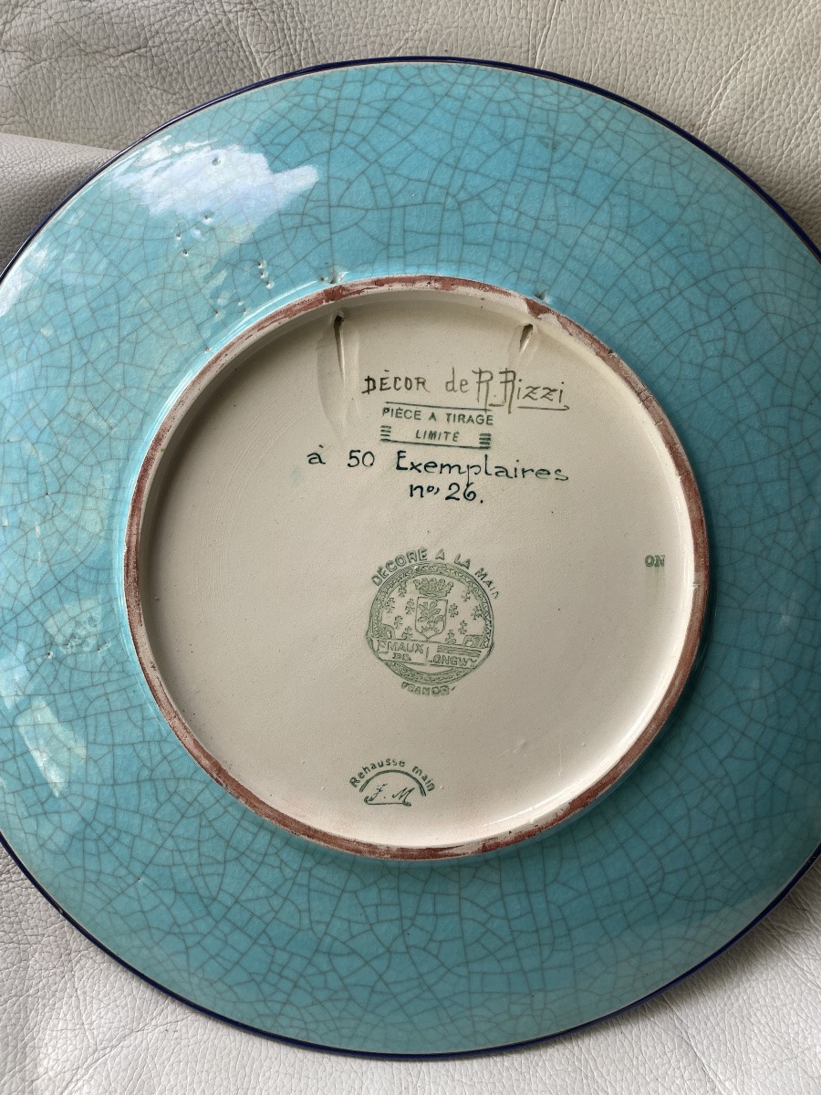 Grand plat Longwy R.Rizzi -photo-2