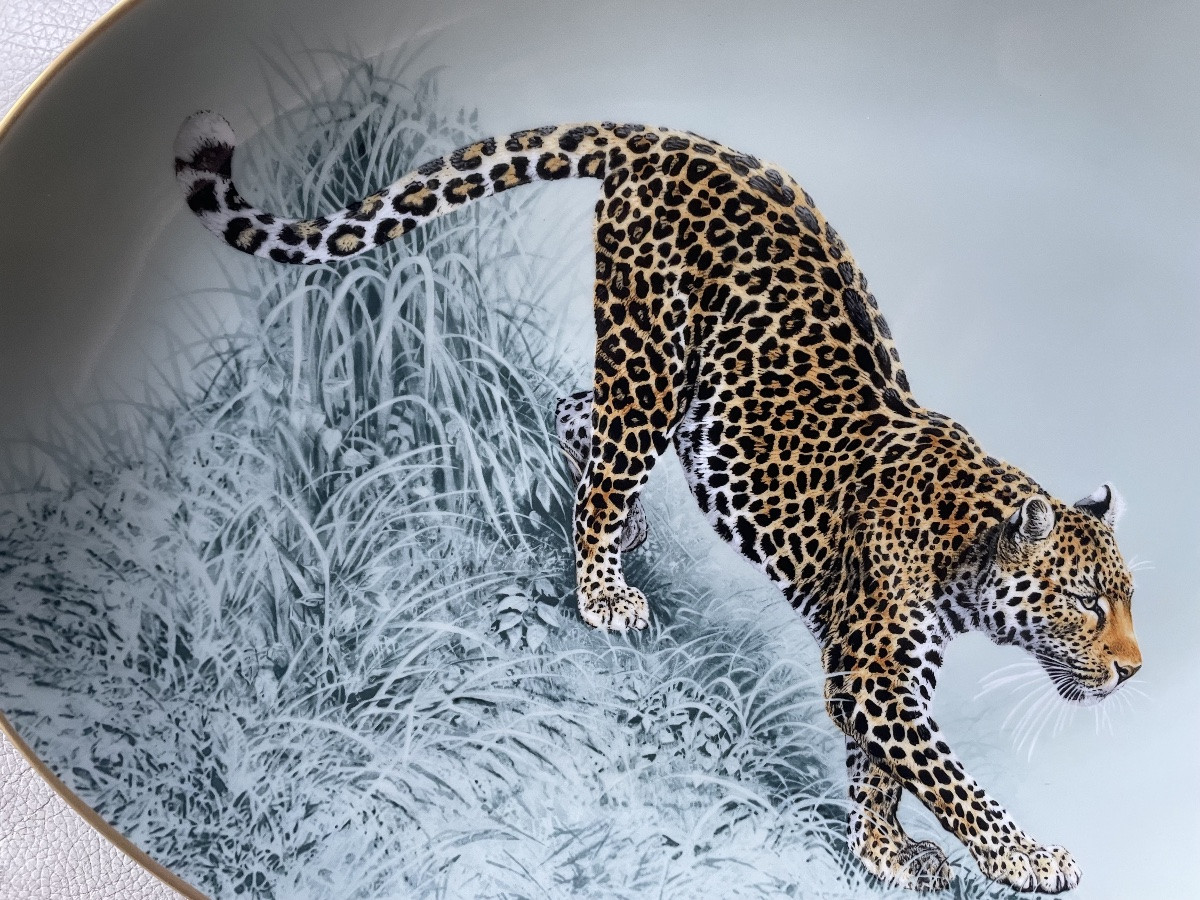 Plat au Jaguar porcelaine Hermès-photo-2
