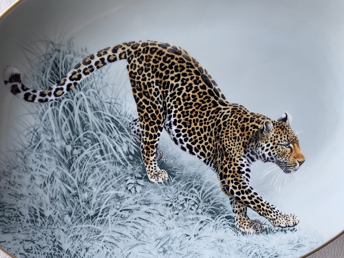 Plat au Jaguar porcelaine Hermès-photo-4