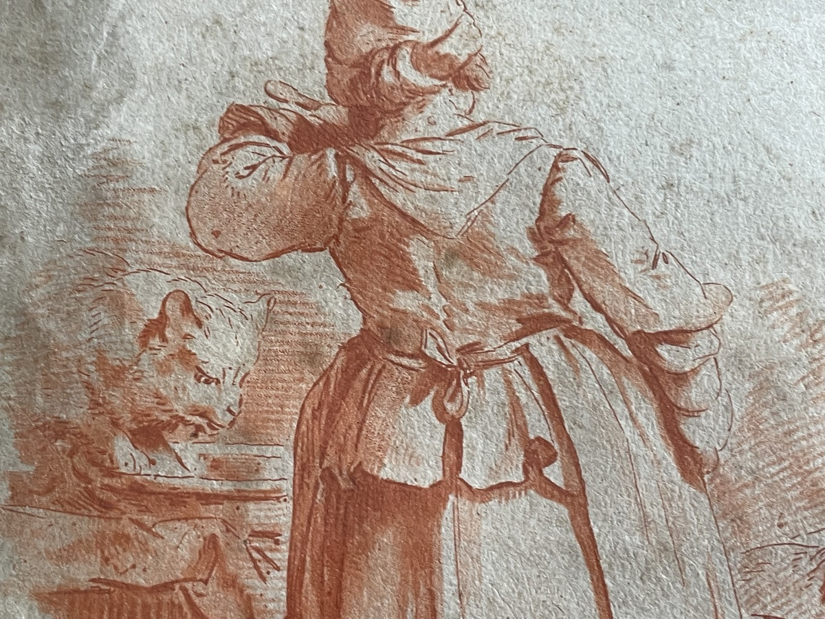 Dessin Sanguine XVIII eme la basse cour -photo-4