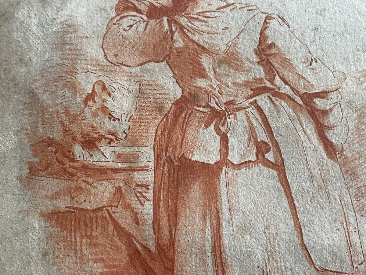 Dessin Sanguine XVIII eme la basse cour -photo-5