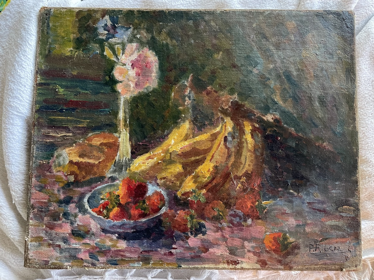 Le bol de fraises et bananes de Ribera . 