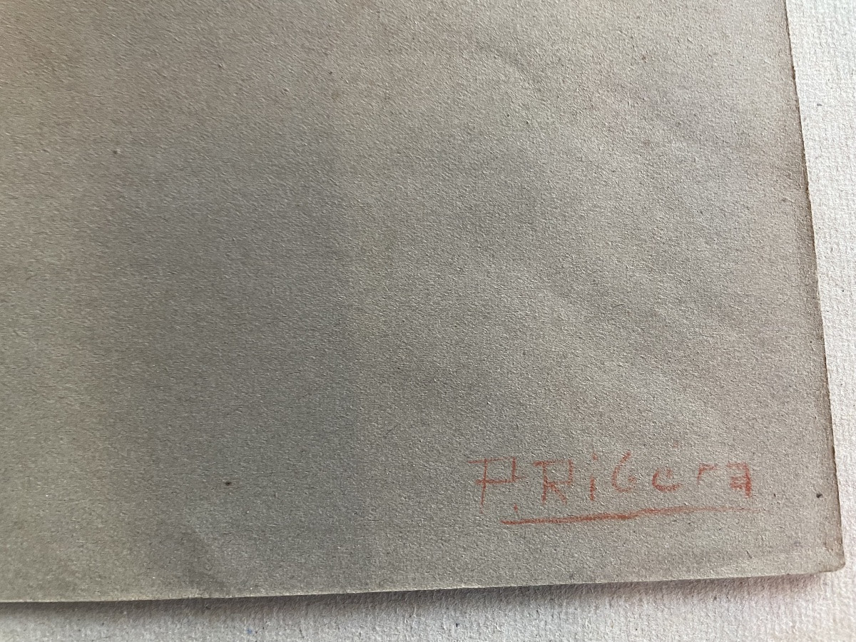 Dessin pastel Nue allongé de Pierre Ribera -photo-4